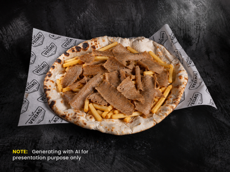Doner & Chips on Naan